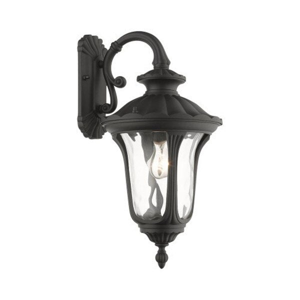 Textured Black Outdoor Wall Lantern, 1 Li