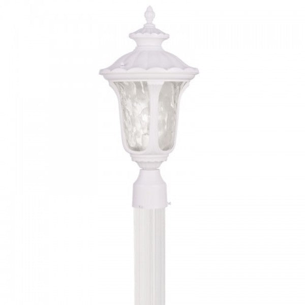 Textured White Outdoor Post Top Lantern,
