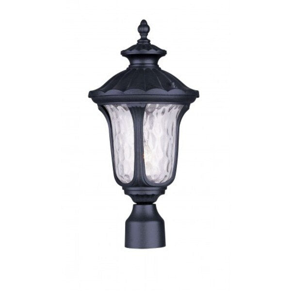 Textured Black Outdoor Post Top Lantern,