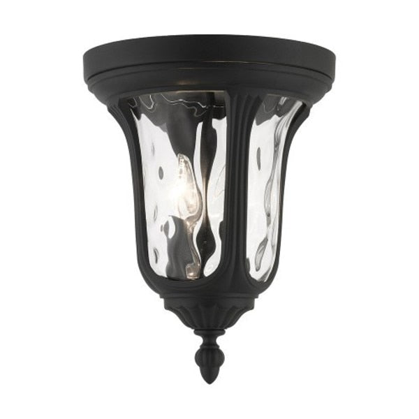Textured Black Outdoor Ceiling Mount, 2 L