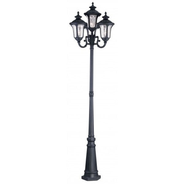 Textured Black Outdoor Post Light, 4 Ligh