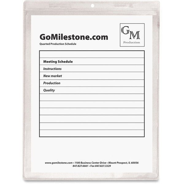 Shop Ticket Holder, Clear, 8.5 x 11