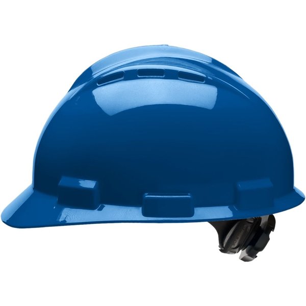 Front Brim Hard Hat, Type 1, Class C, Ratchet (4-Point), Blue
