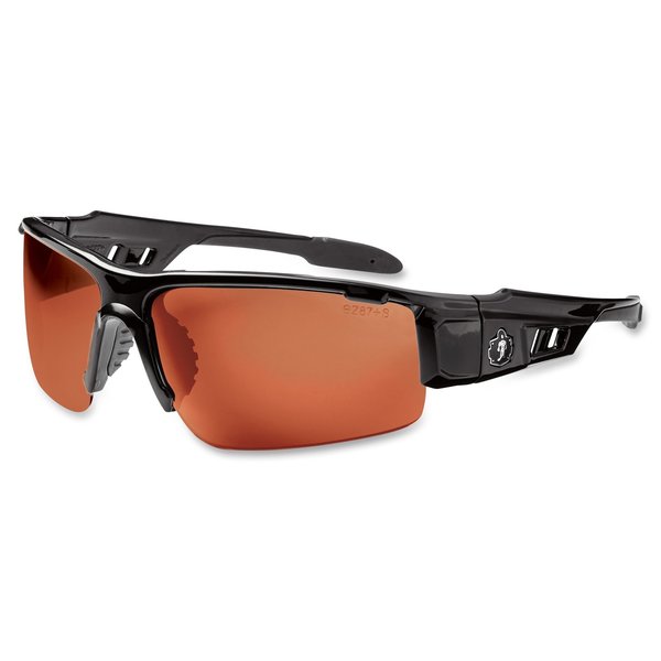 Safety Glasses, Traditional Copper PC Decenter Lens, Scratch-Resistant