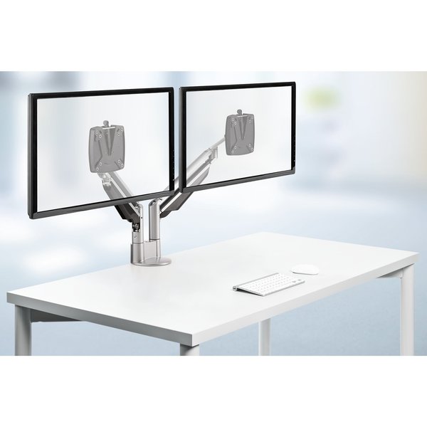 Duo Monitor Arm Set, Silver
