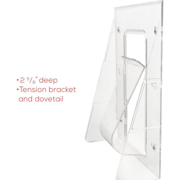 Magazine Holder, 1 Compartment, Clear