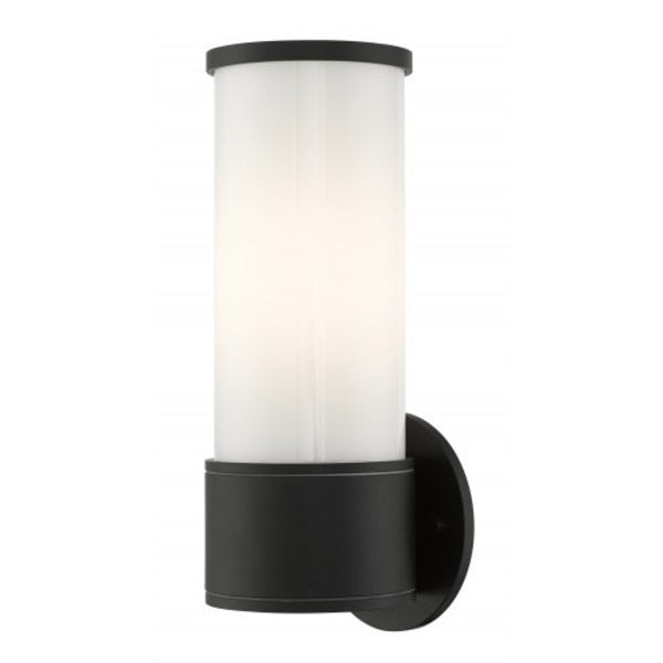 Textured Black Outdoor Wall Lantern, 1 Li