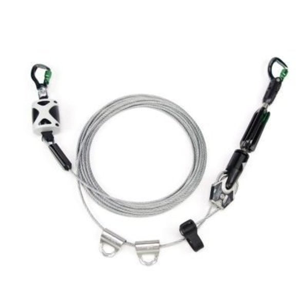 Cable Horizontal Lifeline, 60 ft, Reusable