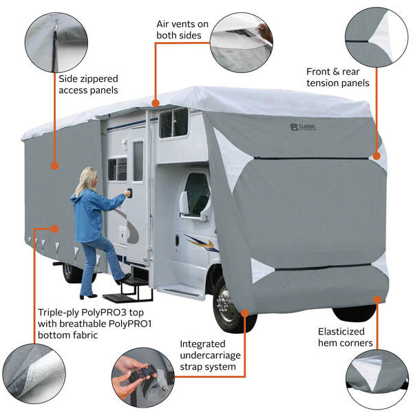 Class C RV Cover, 29 ft.-32 ft. RVs Grey