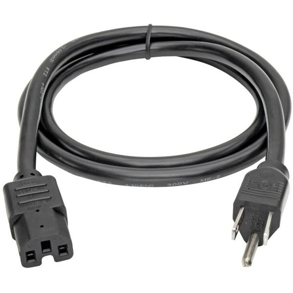 Power Cord, HD, 5-15P to C15, 15A, 14AWG, 8ft