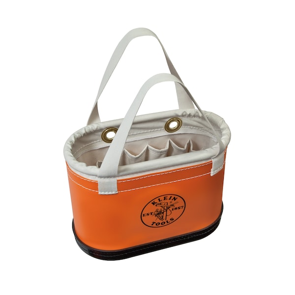 Tool Storage Bucket, Orange/White, 10