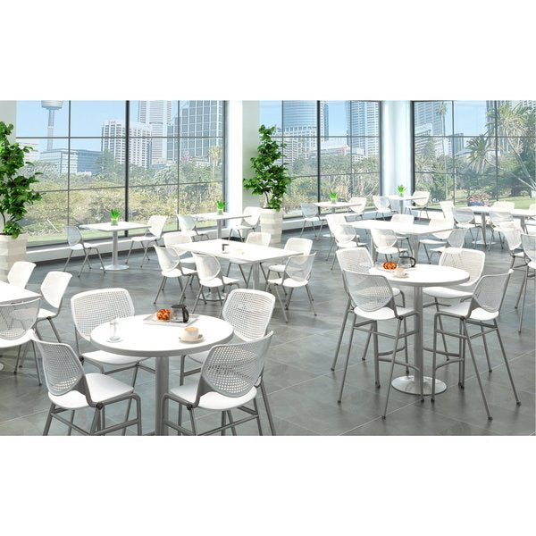 Poly Stack Barstool, Lt Grey Seat