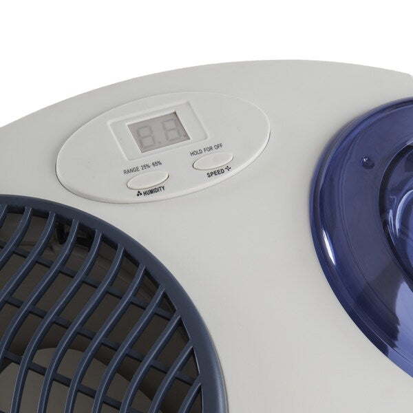 Portable Humidifier, -, 2 gal, 1,000 sq. ft., Tabletop, White/Blue