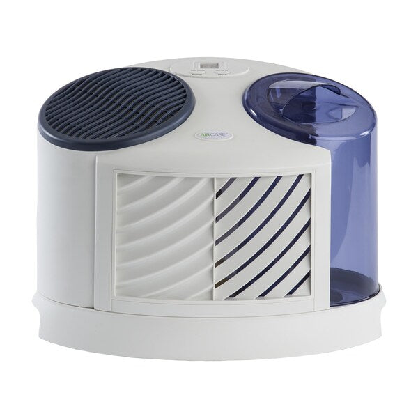 Portable Humidifier, -, 2 gal, 1,000 sq. ft., Tabletop, White/Blue