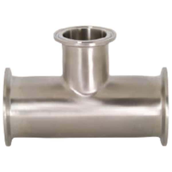 Clamp Id/Od Polished Reducing Tee 304L, 3