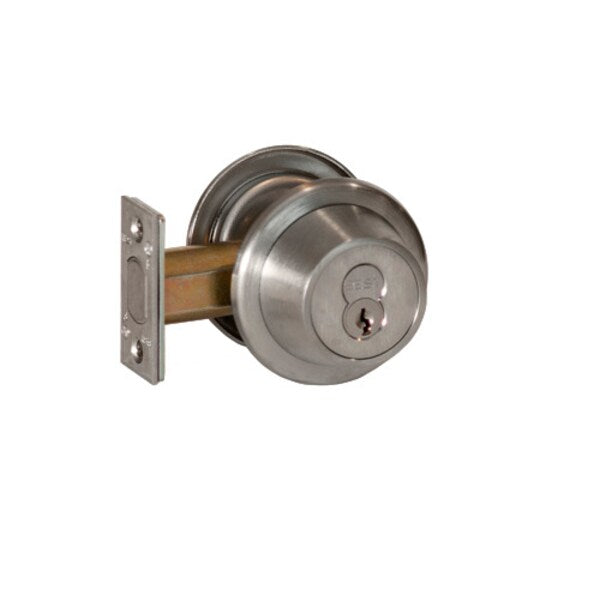 Tubular 7T Deadbolt, Double Cylinder, Satin Chrome