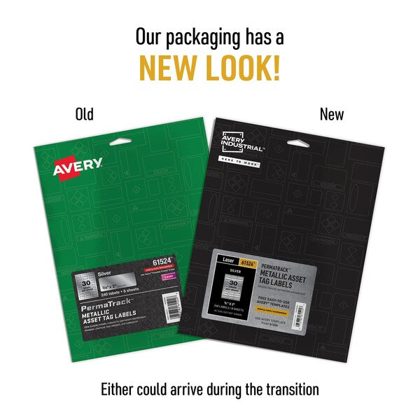 Durable Metallic Asset Tag Labels, PK240