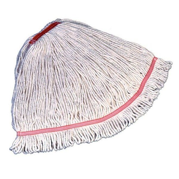 5in String Wet Mop, 20oz Dry Wt, Side Gate Connect, Loop-End, White, Cotton/Synthetic, FGC15306WH00