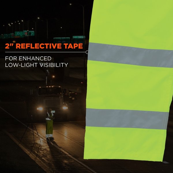 Rain Pants, Breathable, Hi-Vis Lime, 4XL