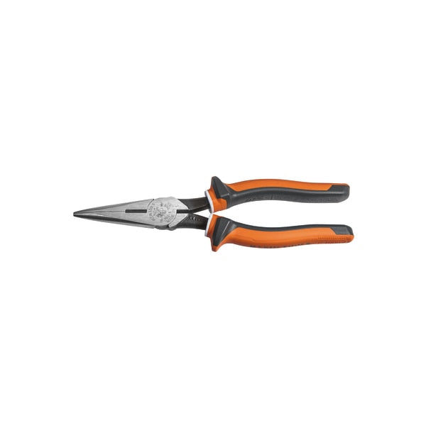 8 49/64 in Long Nose Plier, Side Cutter Ergonomic Handle