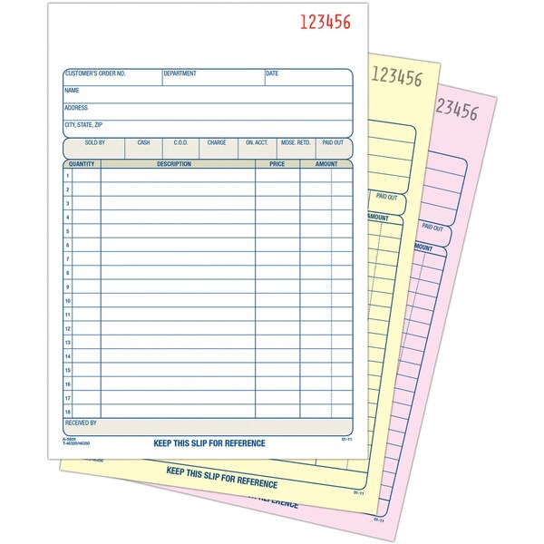 Sales Order Books, 3Pt, 5-9/16