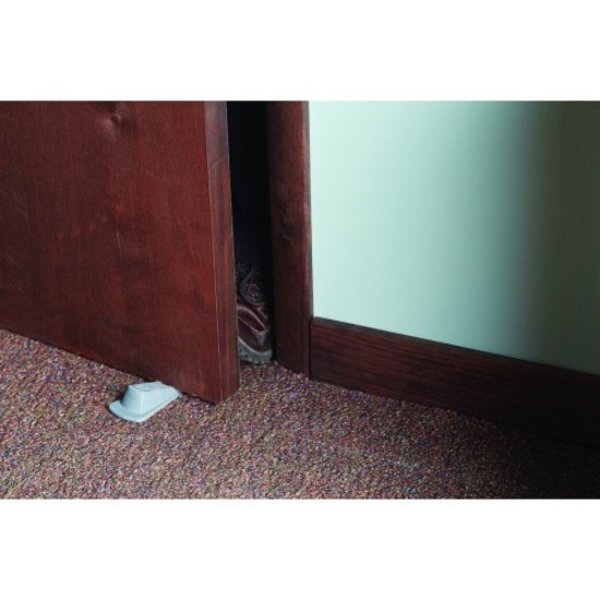 Door Wedge No Slip, Rubber, Gray, 1-1/4