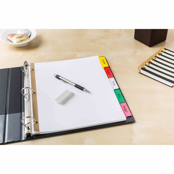 AveryÂ® Big Tabâ¢ Write & Erase Dividers 23076, 5 Multicolor Tabs, 1 Set