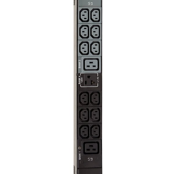 PDU, 3-Ph, Monitored, 8.6kW, C13/19, 5-15R, 0U