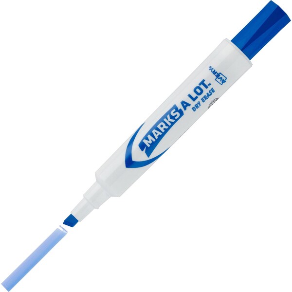 Desk-Style Dry Erase Marker, Chisel Tip, Blue