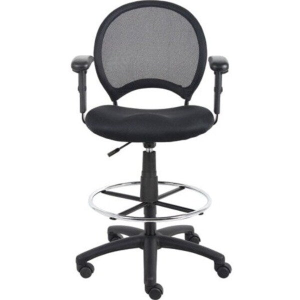 Mesh Drafting Stool W/ Adjustable Arms
