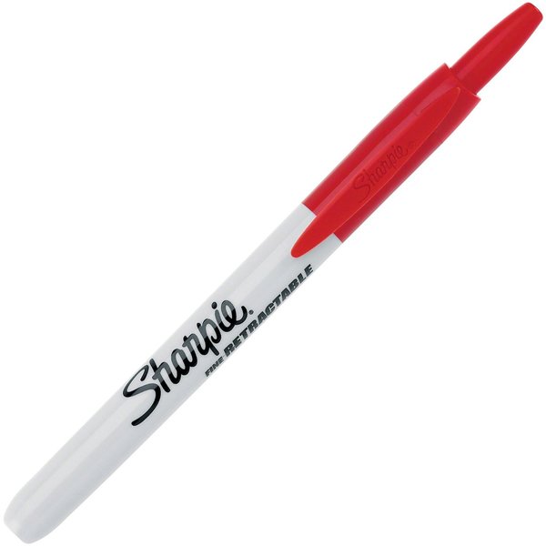 Permanent Marker, Fine Tip Red PK12, Marker Cap: Capped