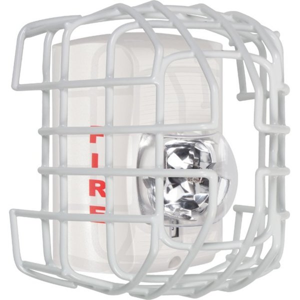 9-ga wire cage protects horn/strobe/spkr