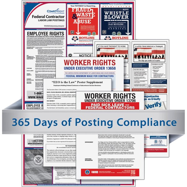 Federal (Bilingual) & State (English) Labor Law Poster Service Card
