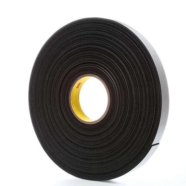 Foam Tape, Vinyl, Black, 1