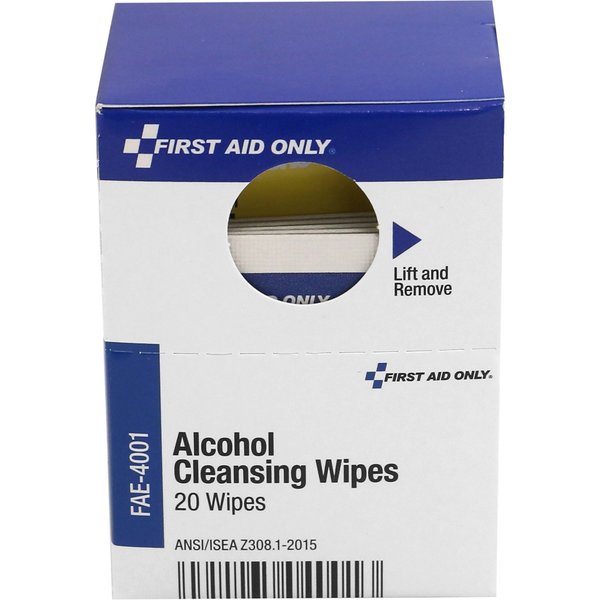 First Aid Kit Refill, Alcohol Wipes, 20 Per Box