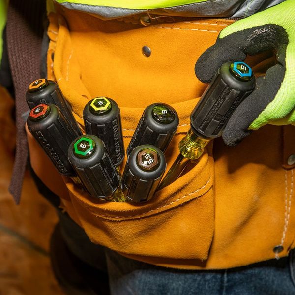 Hollow Shank Nut Driver Set, 3 in Shafts, Ergonomic Cushion Grip, Metric, 7-Piece