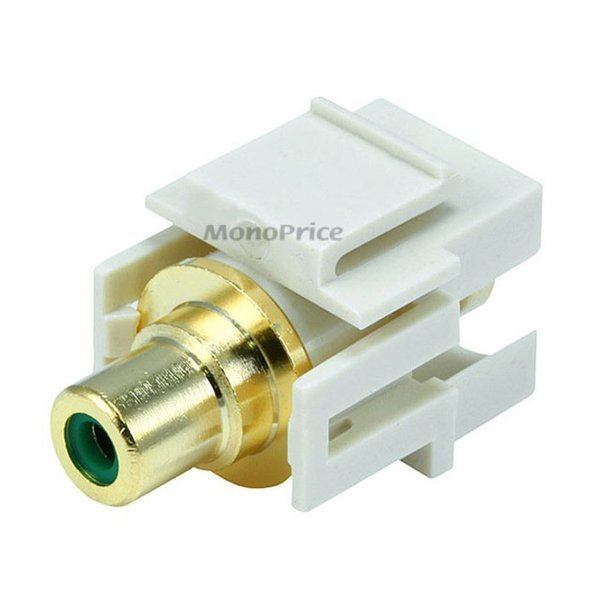 A/V Wallplate, RCA, Grn Ctr, Flush, Ivy