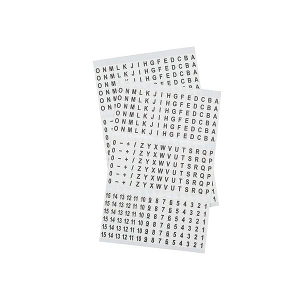 Wire Marker Book-Black Letters, Numbers and Symbols