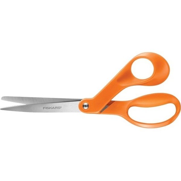 Scissors, 8 In L, Orange, Ambidextrous