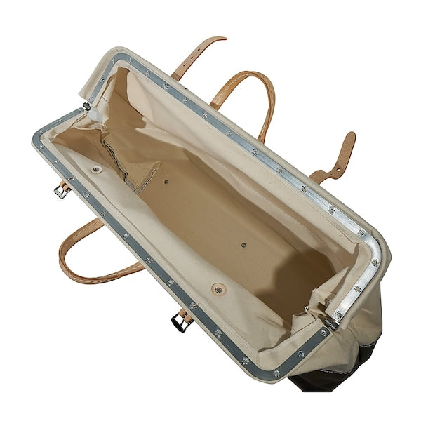 Wide-Mouth Tool Bag, #8 Natural Canvas, 1 Pockets, Natural/Brown