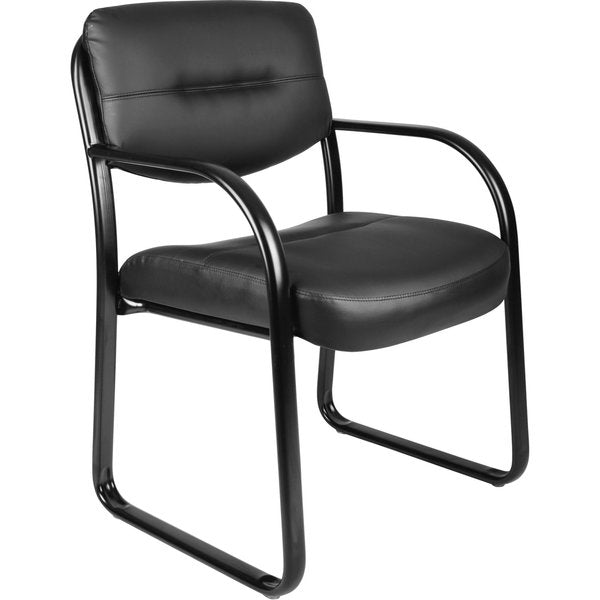 BlackGuest Chair, 23 inW24 1/2 inL34 1/2 inH, Fixed, Fabric Upholstery, Molded FoamSeat