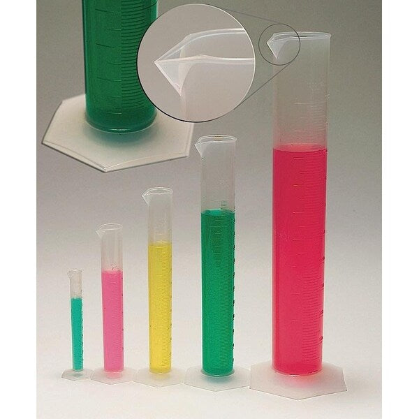 Measuring Cylinder, Hex Base, Pp, 2, PK 6