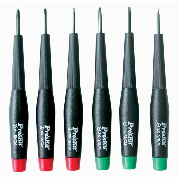 Precision Screwdriver Set 6 pc Flat/Phi