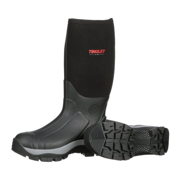 Rubber Boot, Men's, 9, Knee, Black, PR