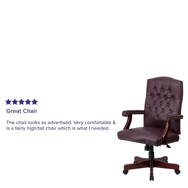 Leather Executive Chair, 19-1/2