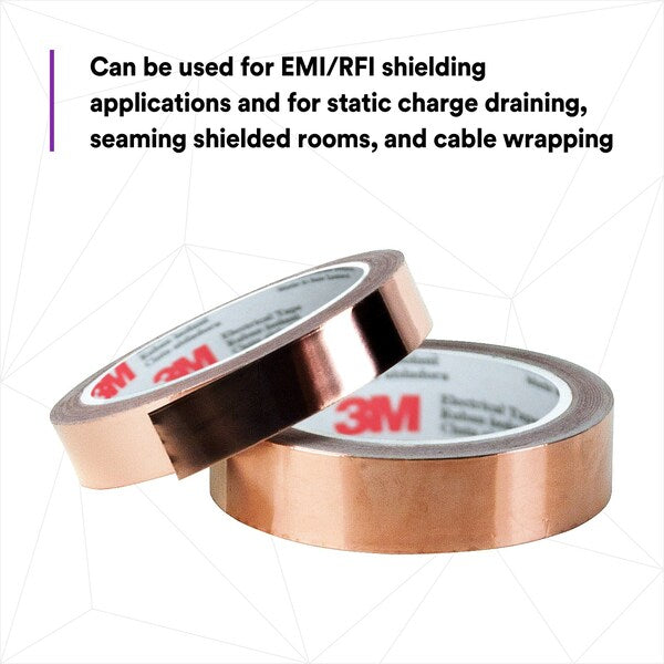 Foil Tape, 1/2 In. x 18 Yd., Copper, PK18