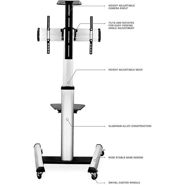 Mobile TV Cart W/ Shelf
