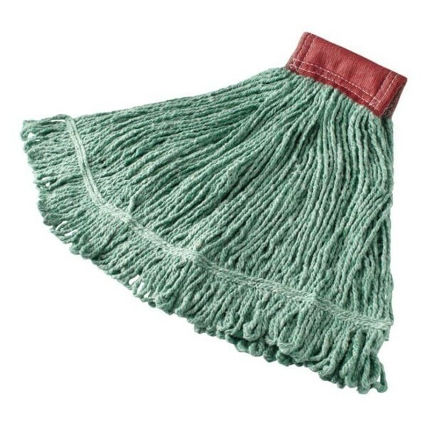 5in String Wet Mop, 22oz Dry Wt, Side Gate Connect, Loop-End, Green, Cotton/Synthetic, FGD25306GR00