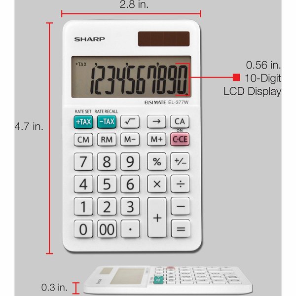 Pocket Calculator, LCD, 10 Display Digits