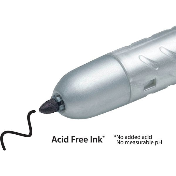 Marker, Permanent, Rt, Fine, Bk, PK12